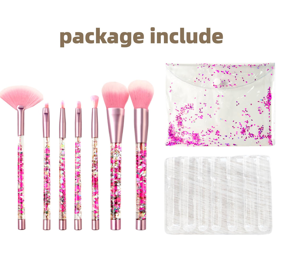 RAEEIKPHZ Sparkle Pink blush brush for precise color placement.