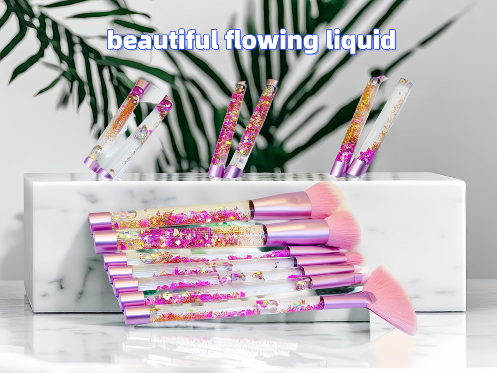 RAEEIKPHZ Sparkle Pink bristle fibers close-up highlight soft, skin-friendly fibers.