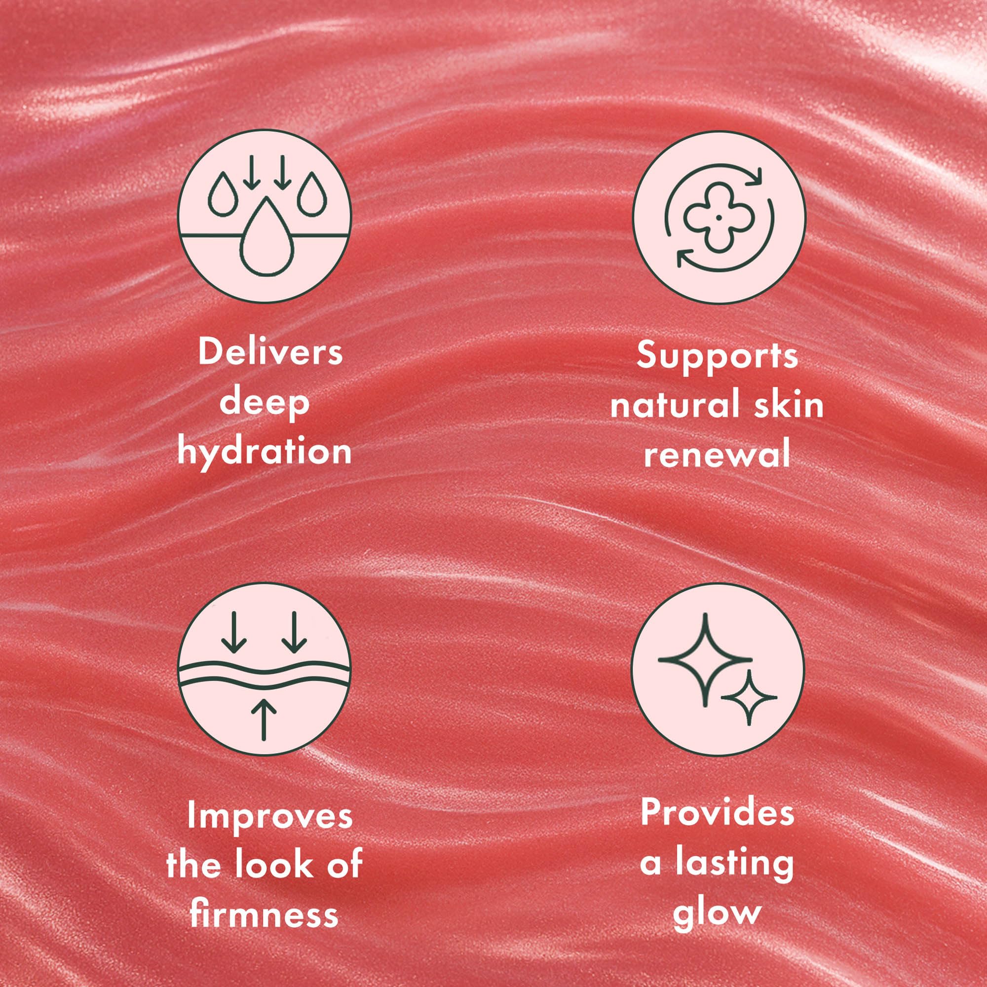 Rael anti-slip embossed hydrogel mask stays in place during use.
