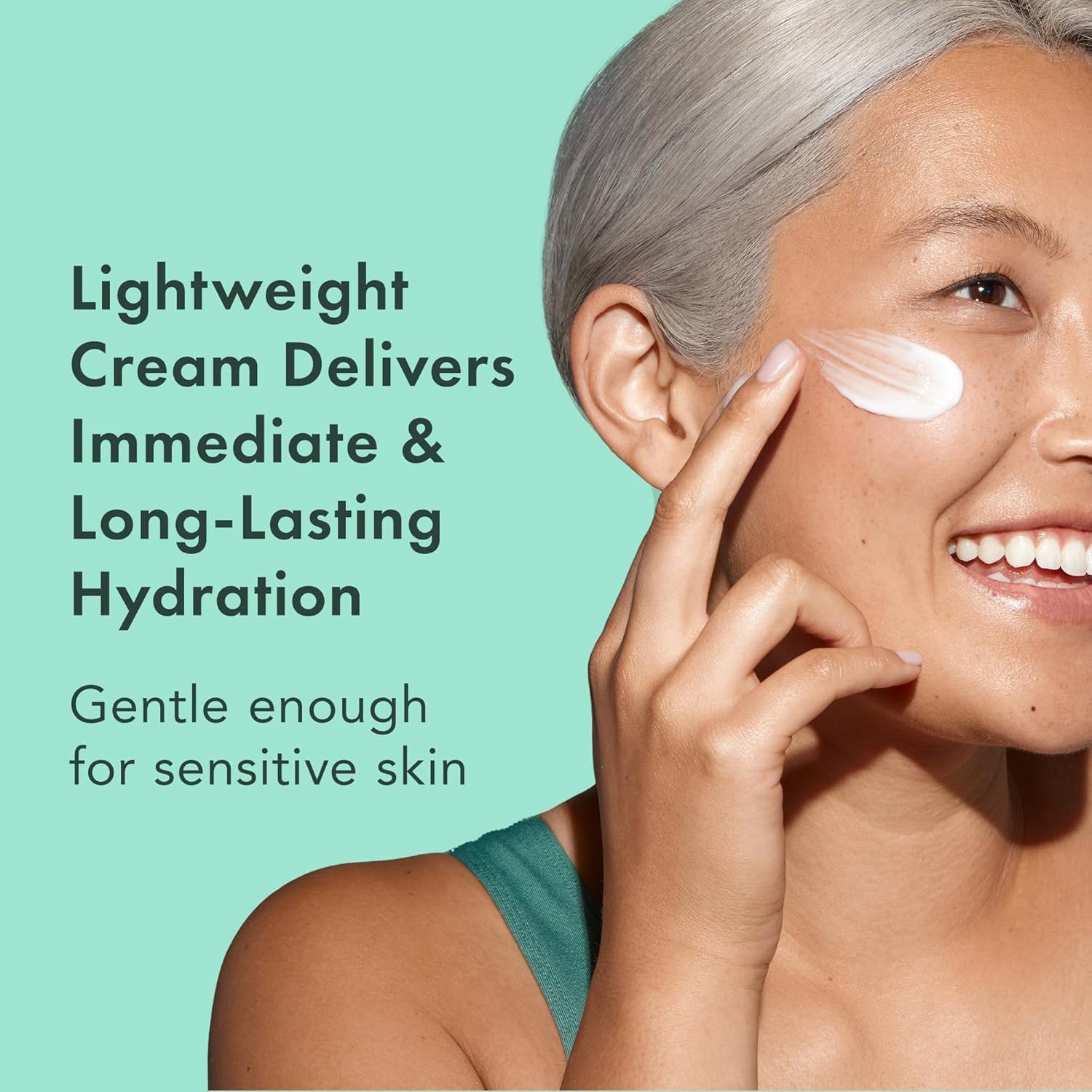 Rael Miracle Clear Barrier Cream texture close-up reveals lightweight, non-greasy formula