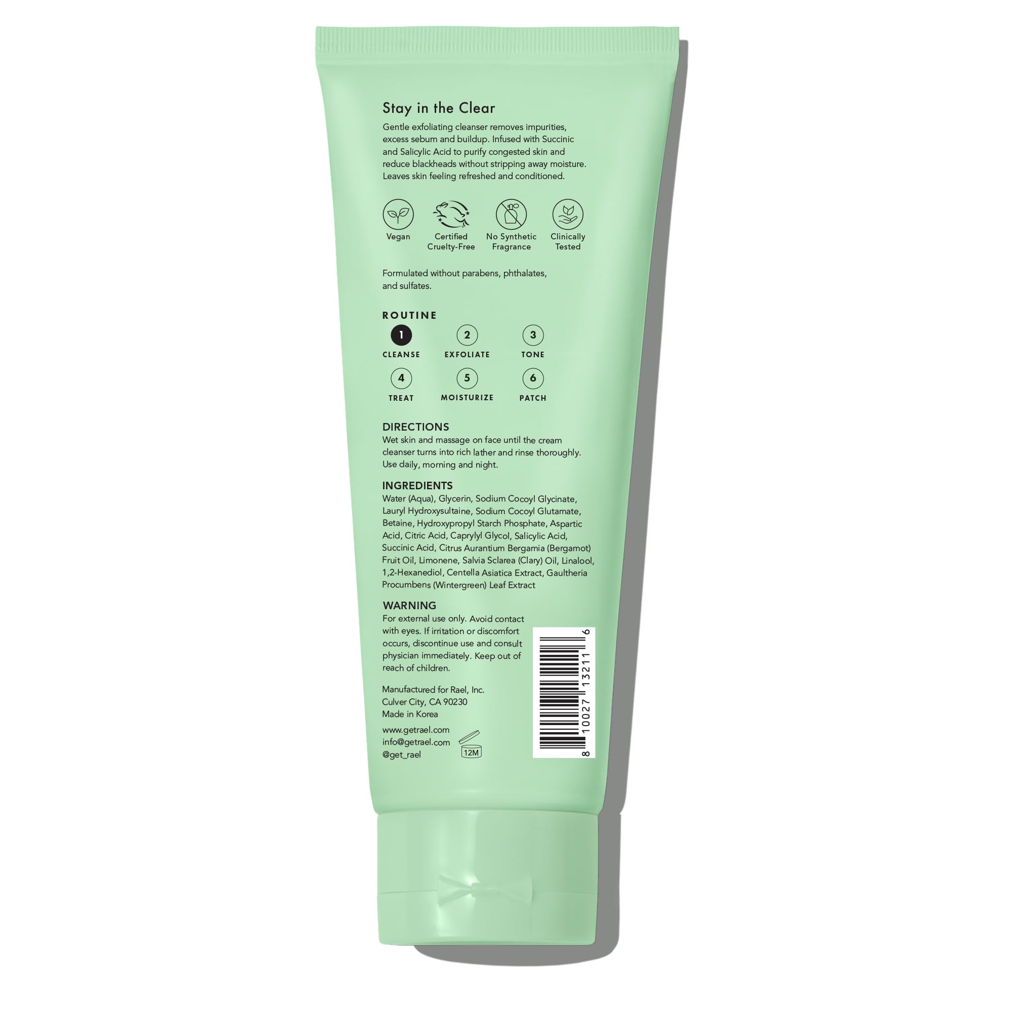Rael Miracle Clear Clay Mask pack shot ready for your skincare shelf