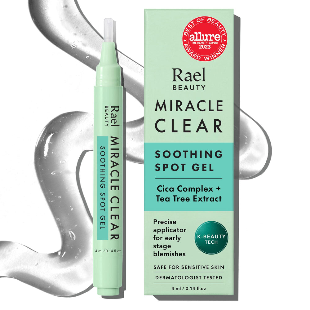 Rael Miracle Clear Spot Gel bottle front for compact blemish care.