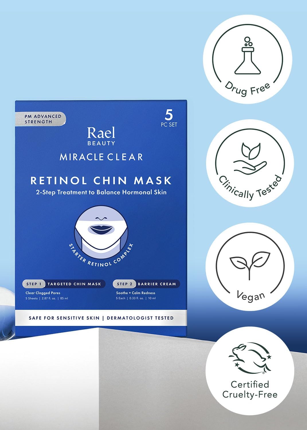 Rael niacinamide pore-reduction swatch hints redness minimization.