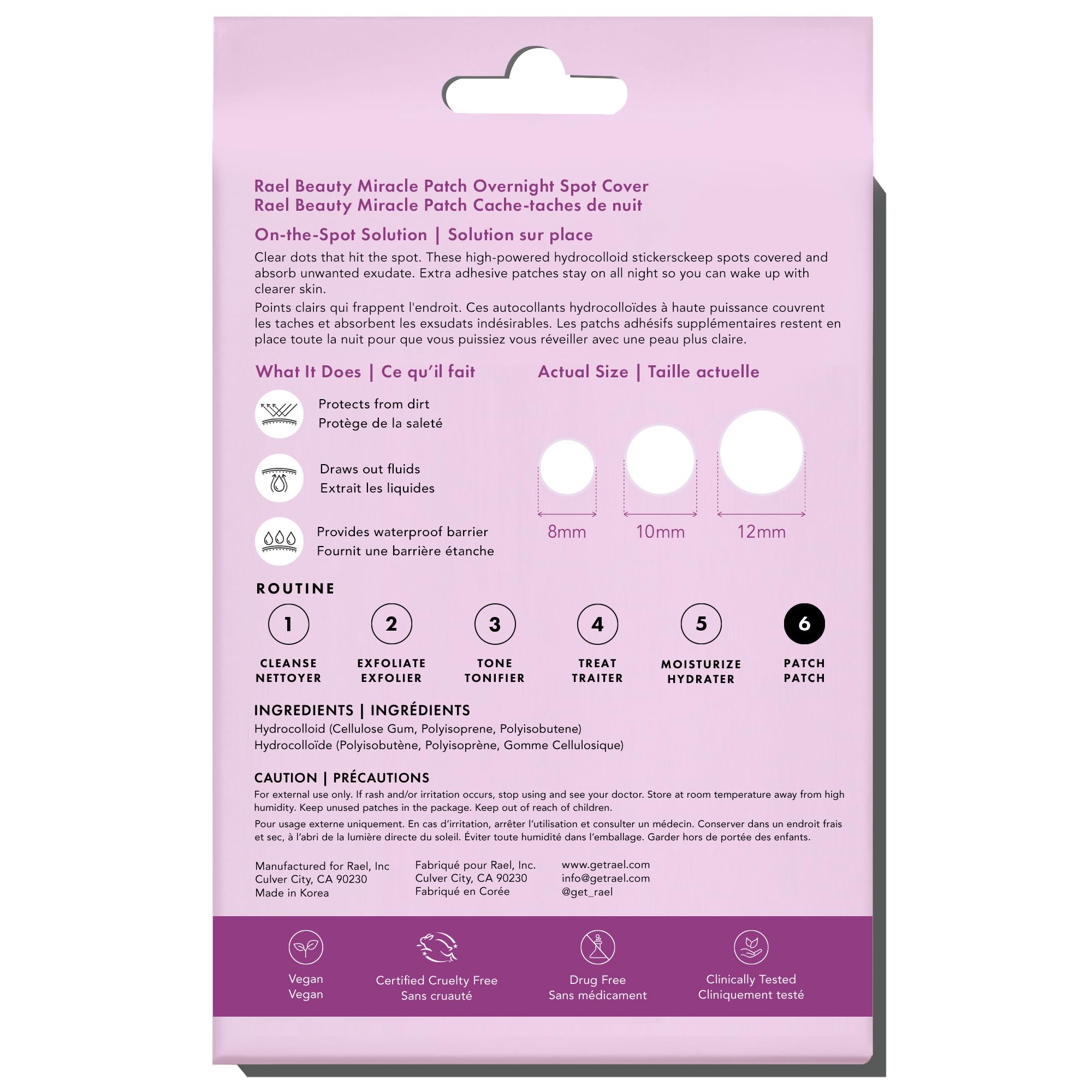 Rael pimple patches boxed bundle communicates convenient packaging