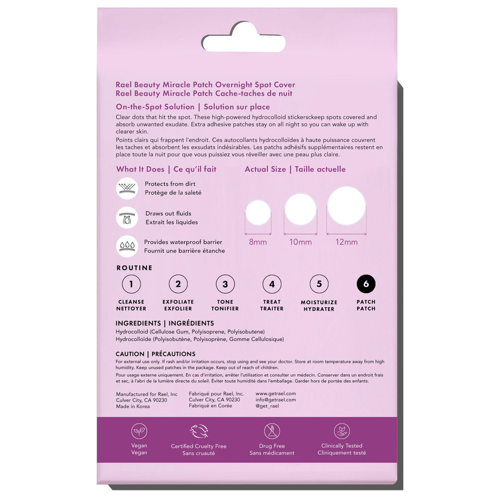 Rael pimple patches boxed bundle communicates convenient packaging
