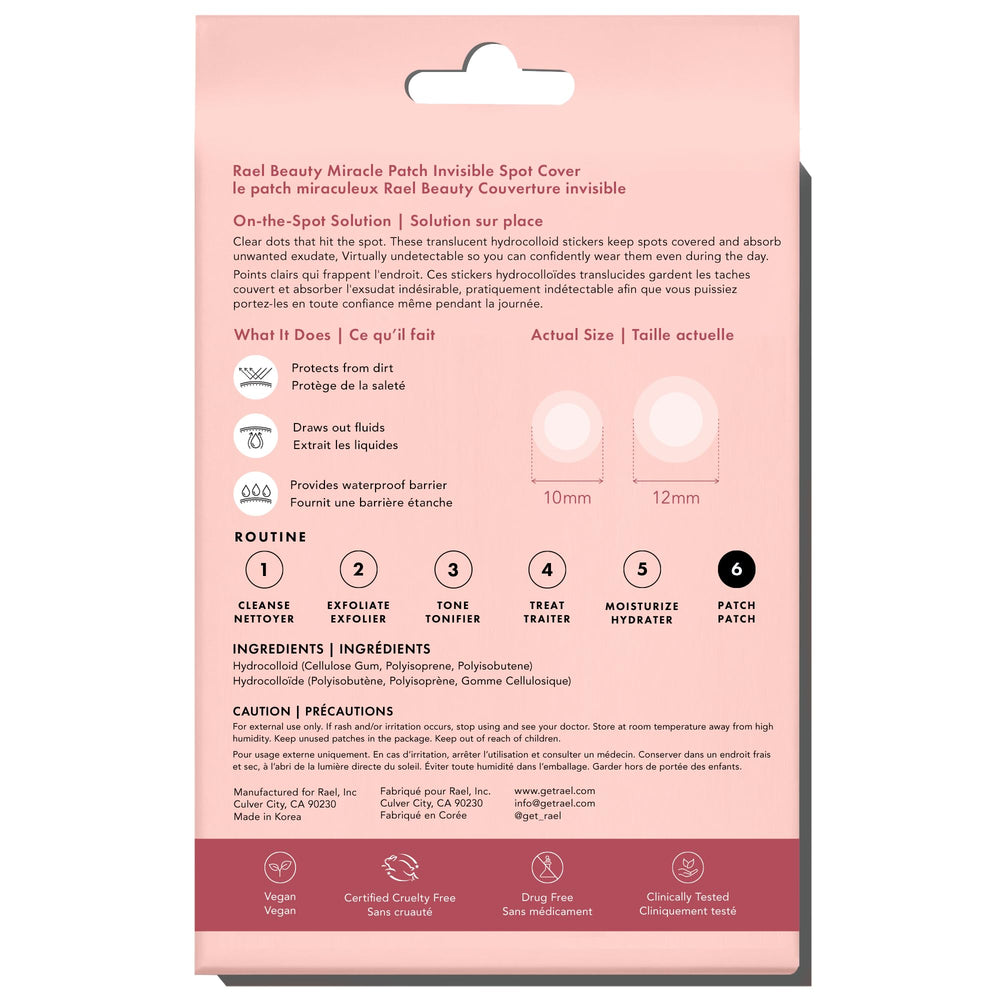 Rael patches on skin ready for on-the-go application