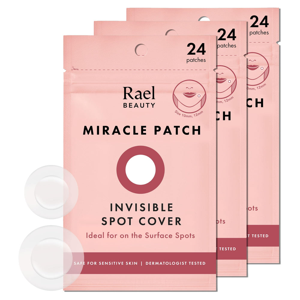 Rael patches packaged 72-count for easy on-the-go zit care