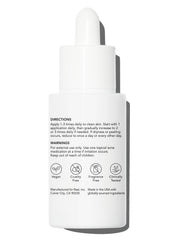 Rael Serum texture closeup demonstrates gentle exfoliation for smoother skin.