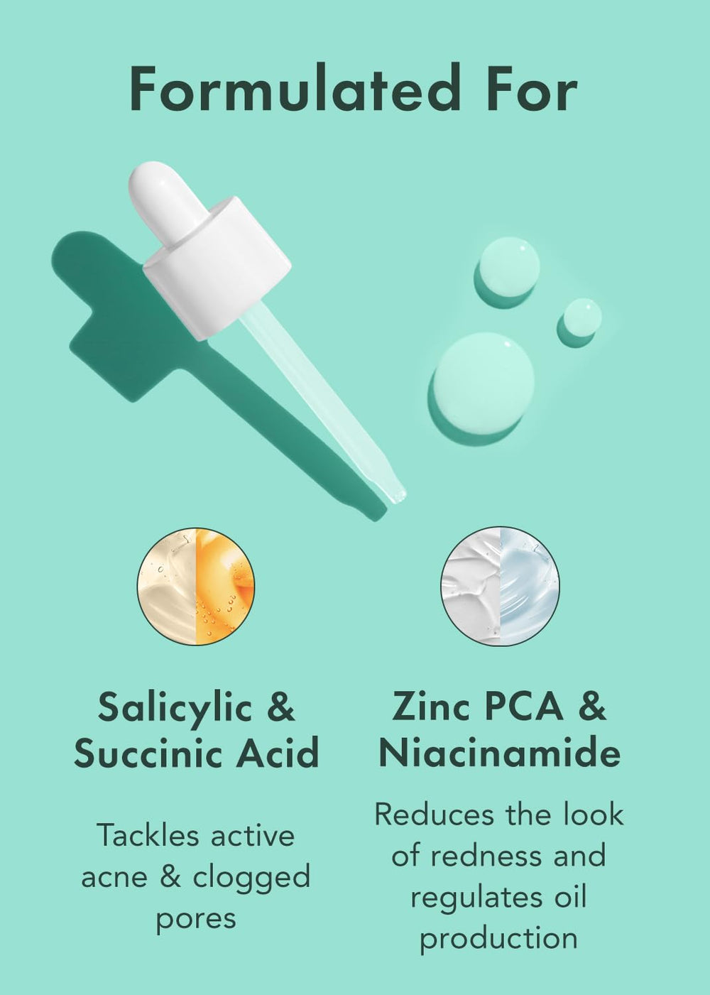 Rael Serum zinc PCA scene hints at oil balance for clearer skin.