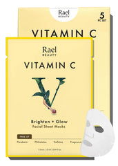 Rael Vitamin C face mask packaging front, ready for at-home skincare.