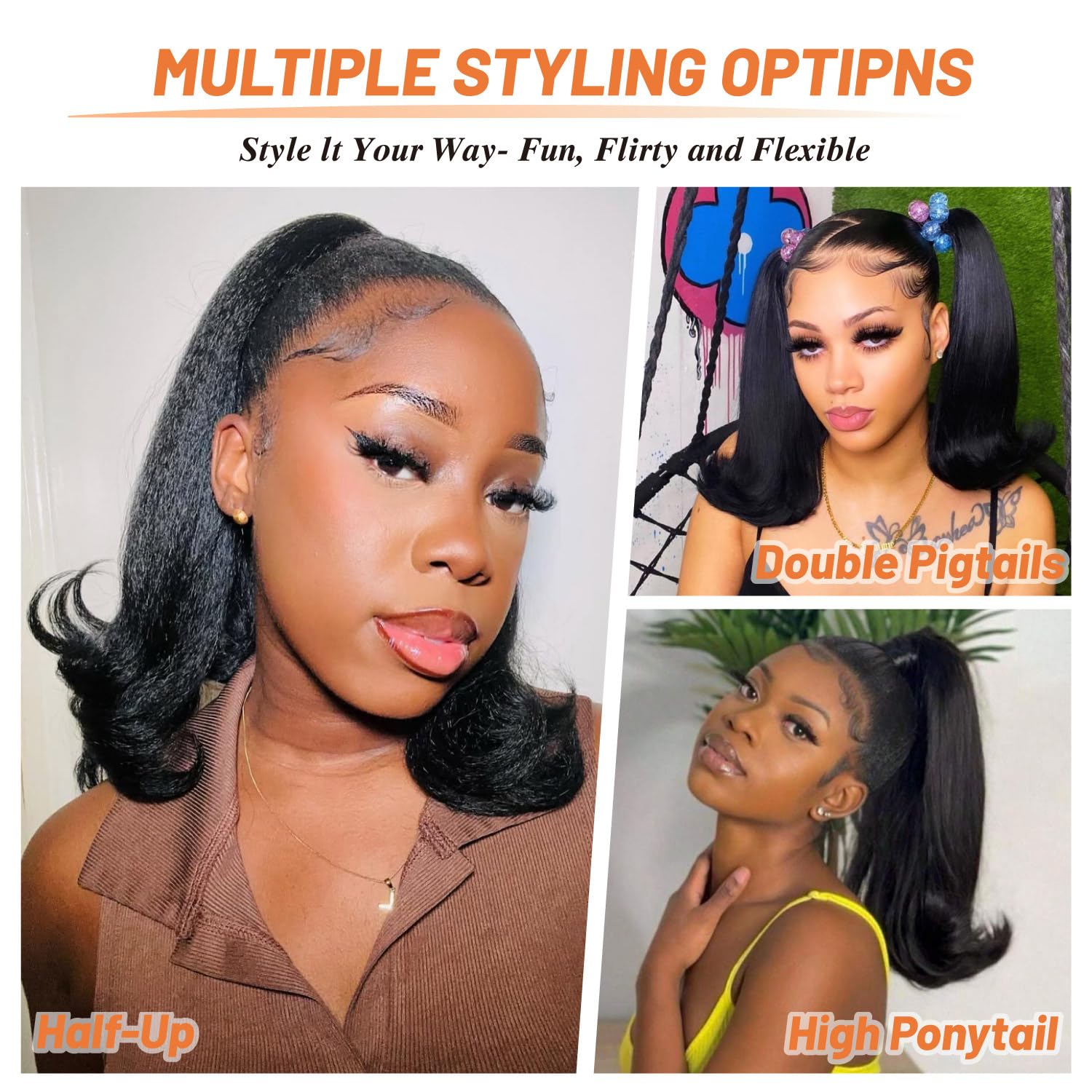 Rafabcici drawstring ponytail complete-kit includes pins and lashes for a ready-to-go transformation.