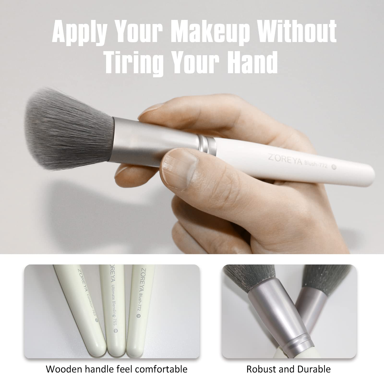 Raffaello ZOREYA concealer brush enables precise spot concealing and blending.