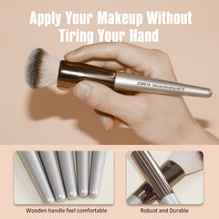 Raffaello ZOREYA synthetic bristles soft closeup for gentle makeup blending