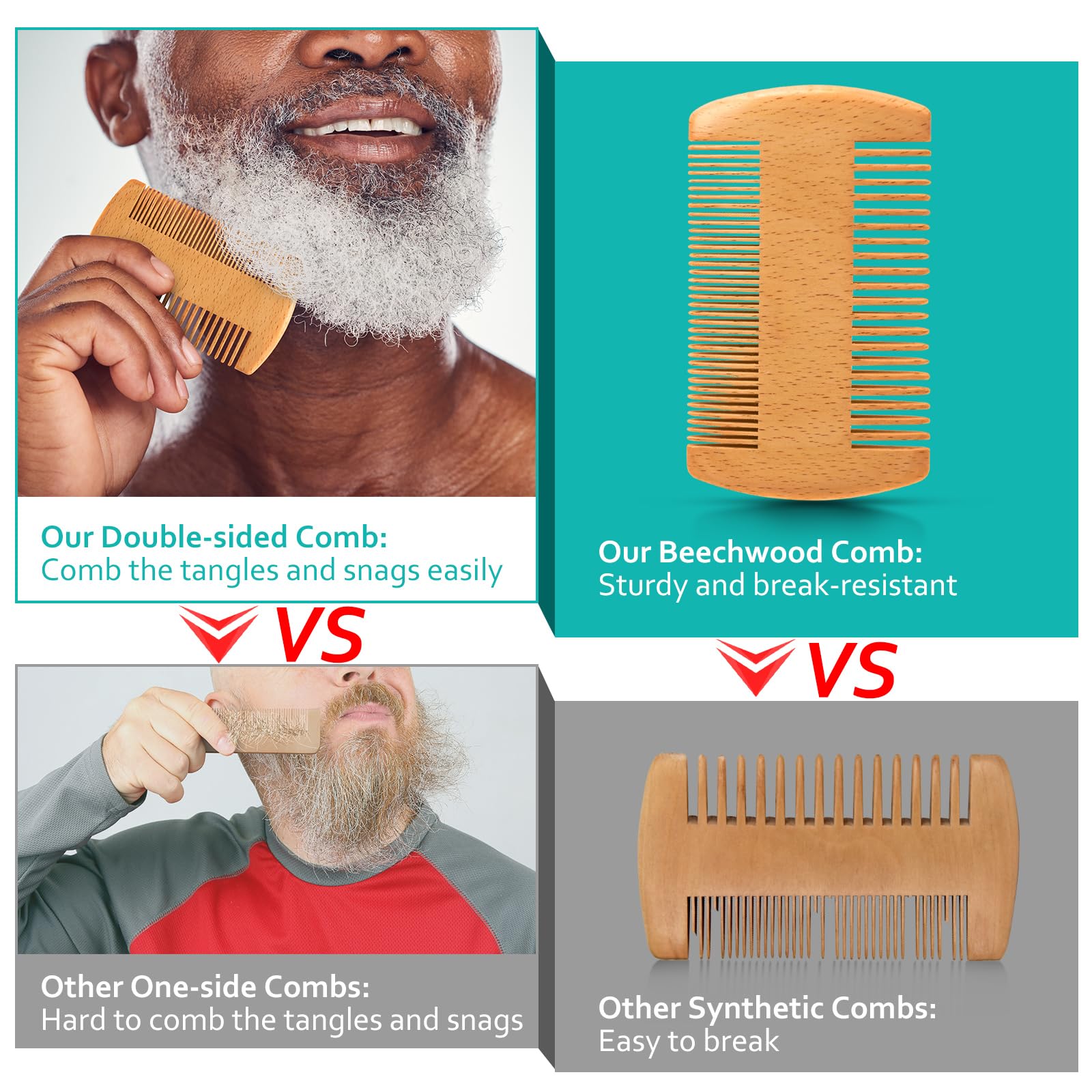 RAFFIN beard-kit-brush for even oil distribution and grooming.