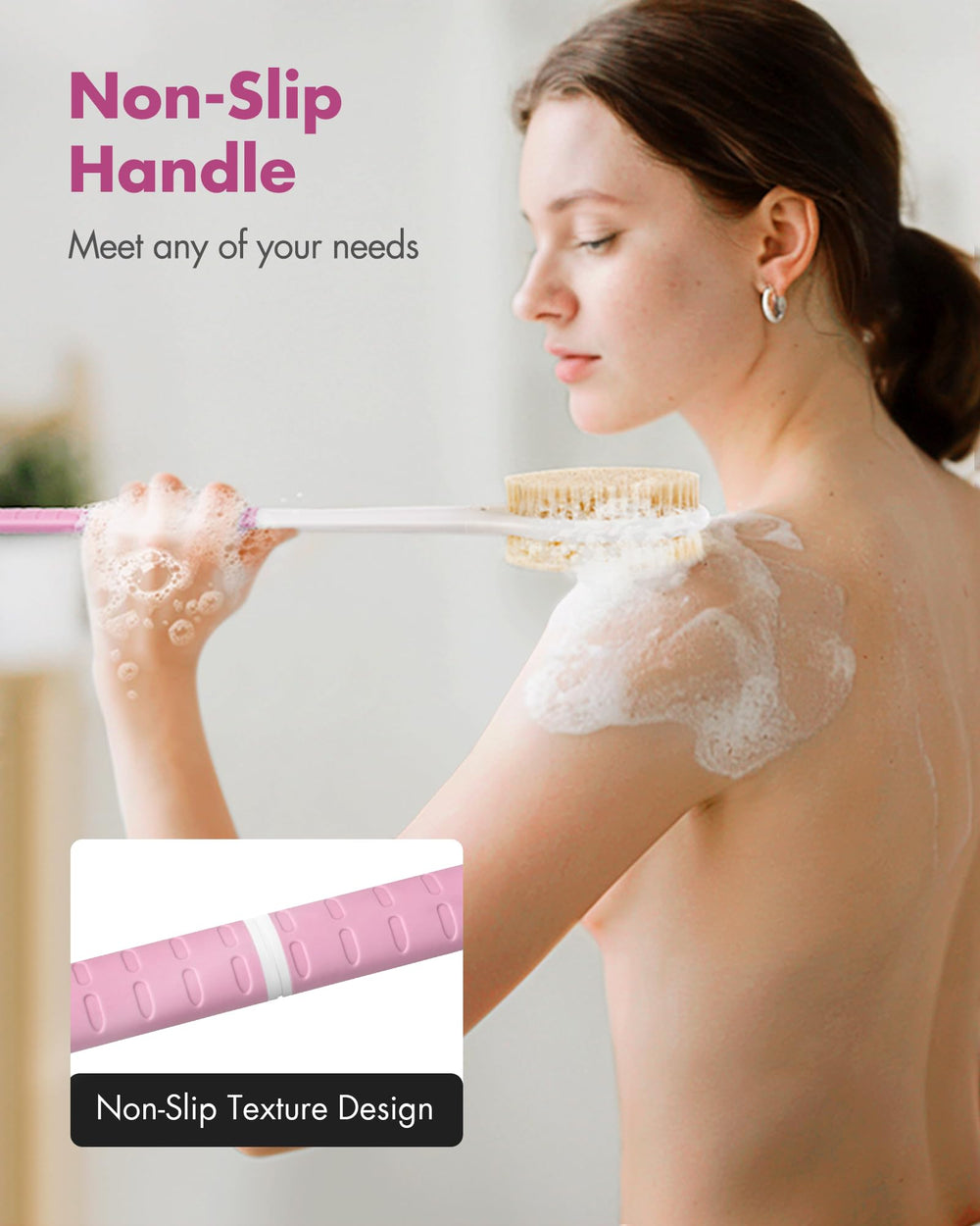 Rafow dry brushing feature aids pore cleansing and circulation.