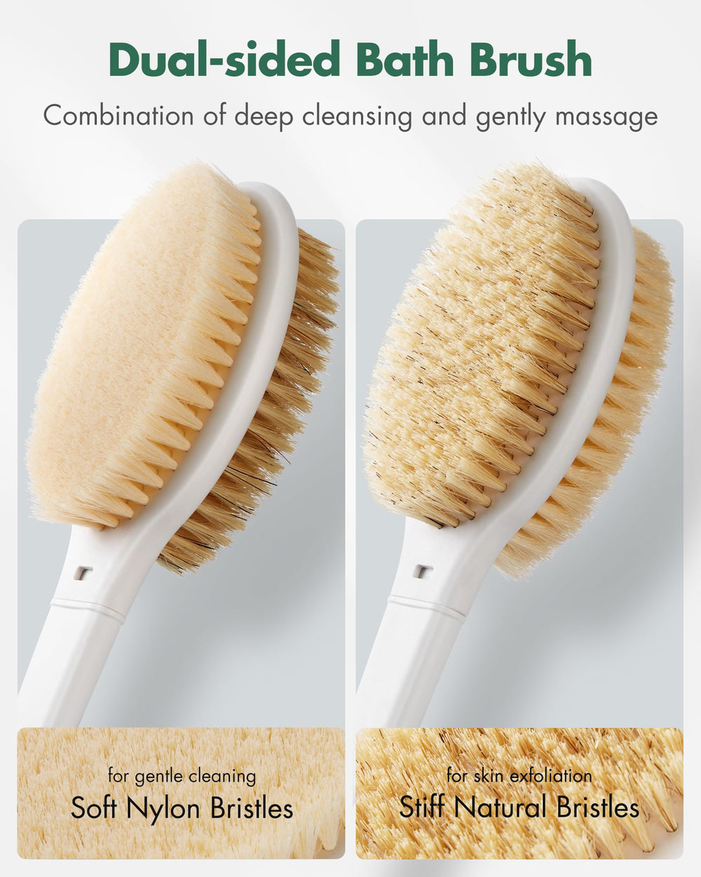 Rafow non-slip grip handle ensures secure use in wet showers.