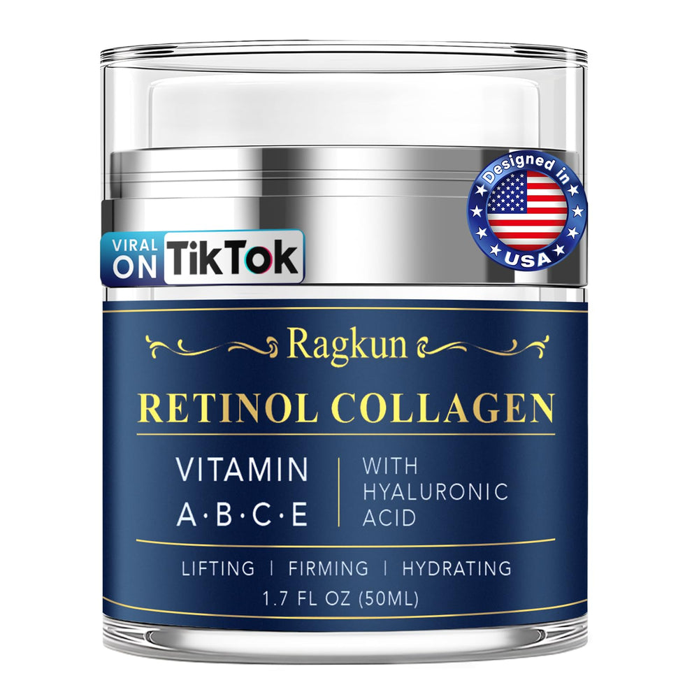 Ragkun Retinol Cream face application demonstrates silky texture for daily anti-aging use.