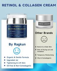 Ragkun Retinol Cream neck-application demonstrates targeted firming near jawline