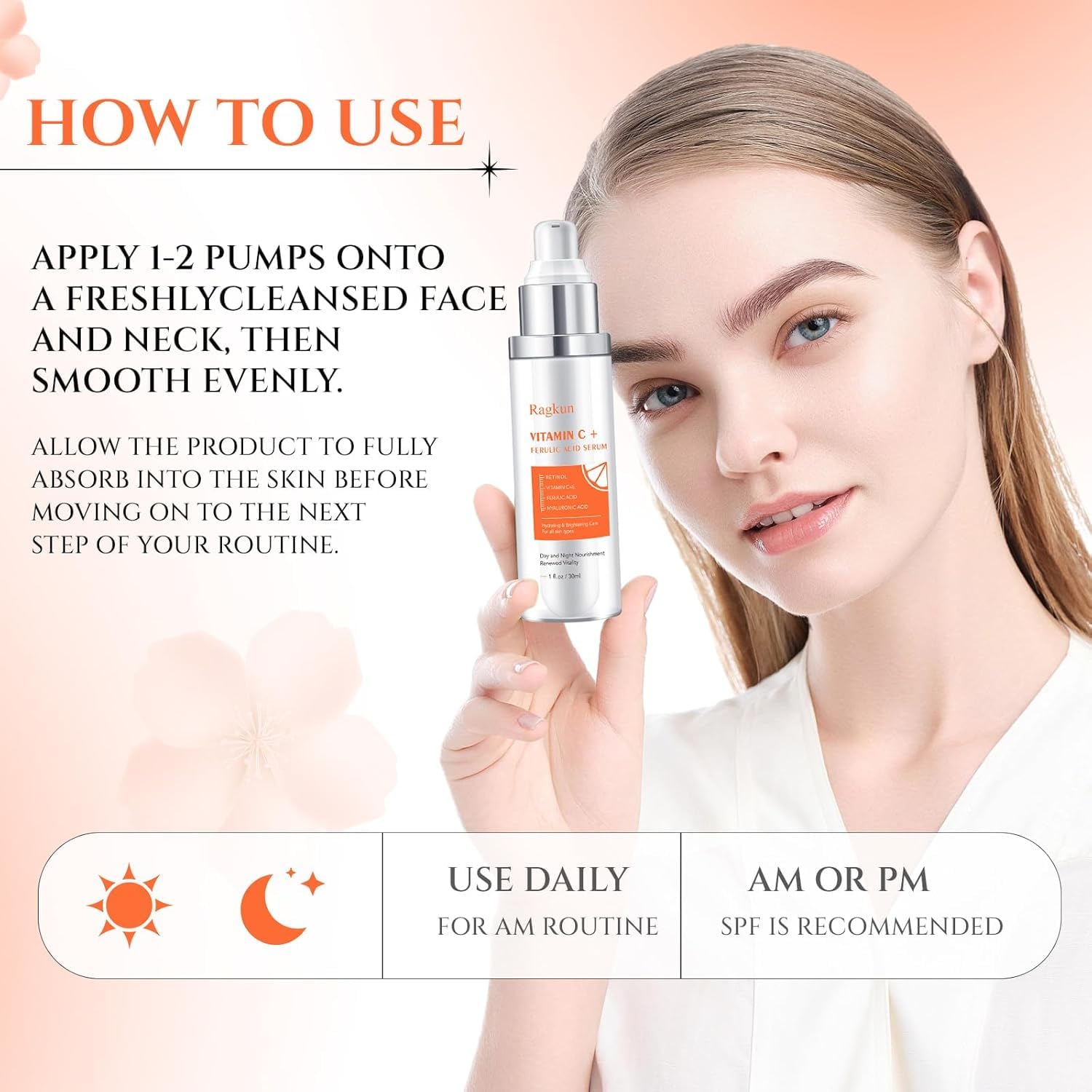 Ragkun serum being applied after cleansing for a refreshed morning routine.