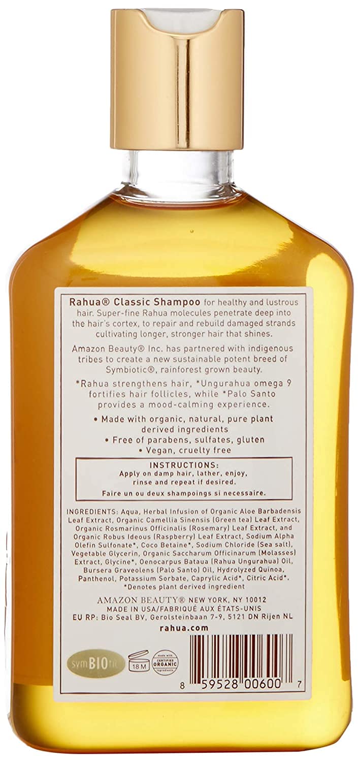 Rahua Classic Shampoo quinoa ingredient close-up promoting hydration.