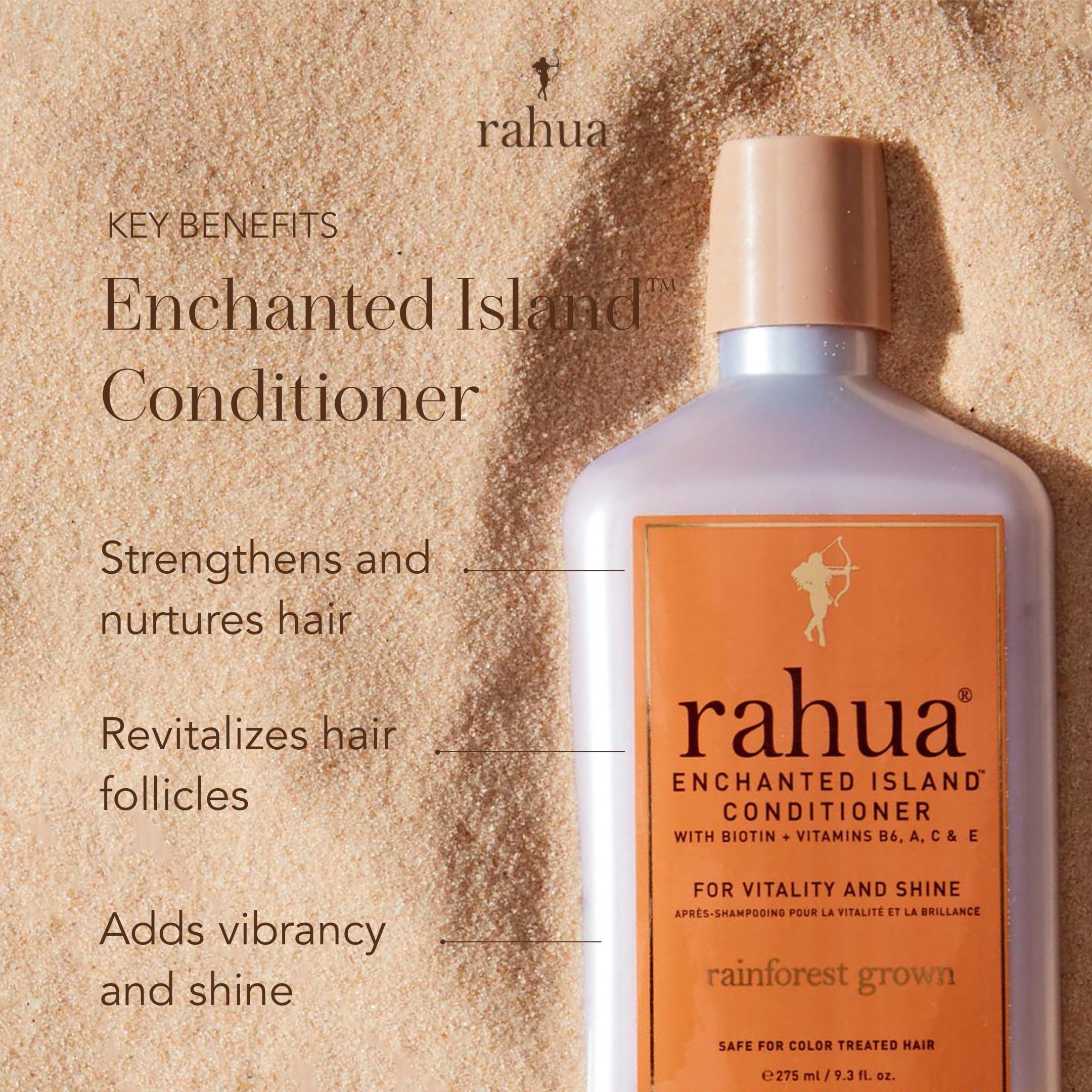 Rahua Enchanted Island oils closeup highlights rainforest ingredients like Rahua and Sacha Inchi.
