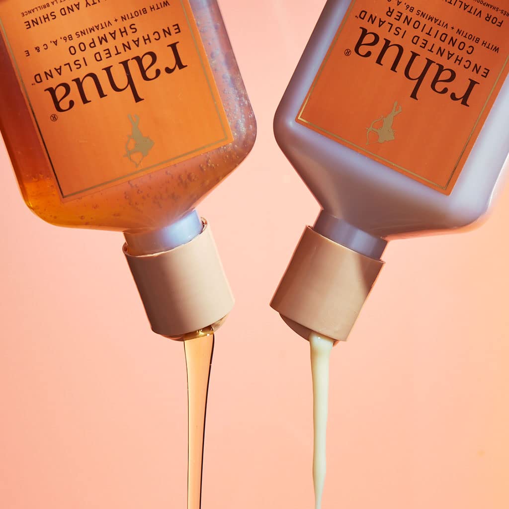Rahua Enchanted Island shower moment shows hydration and softness.