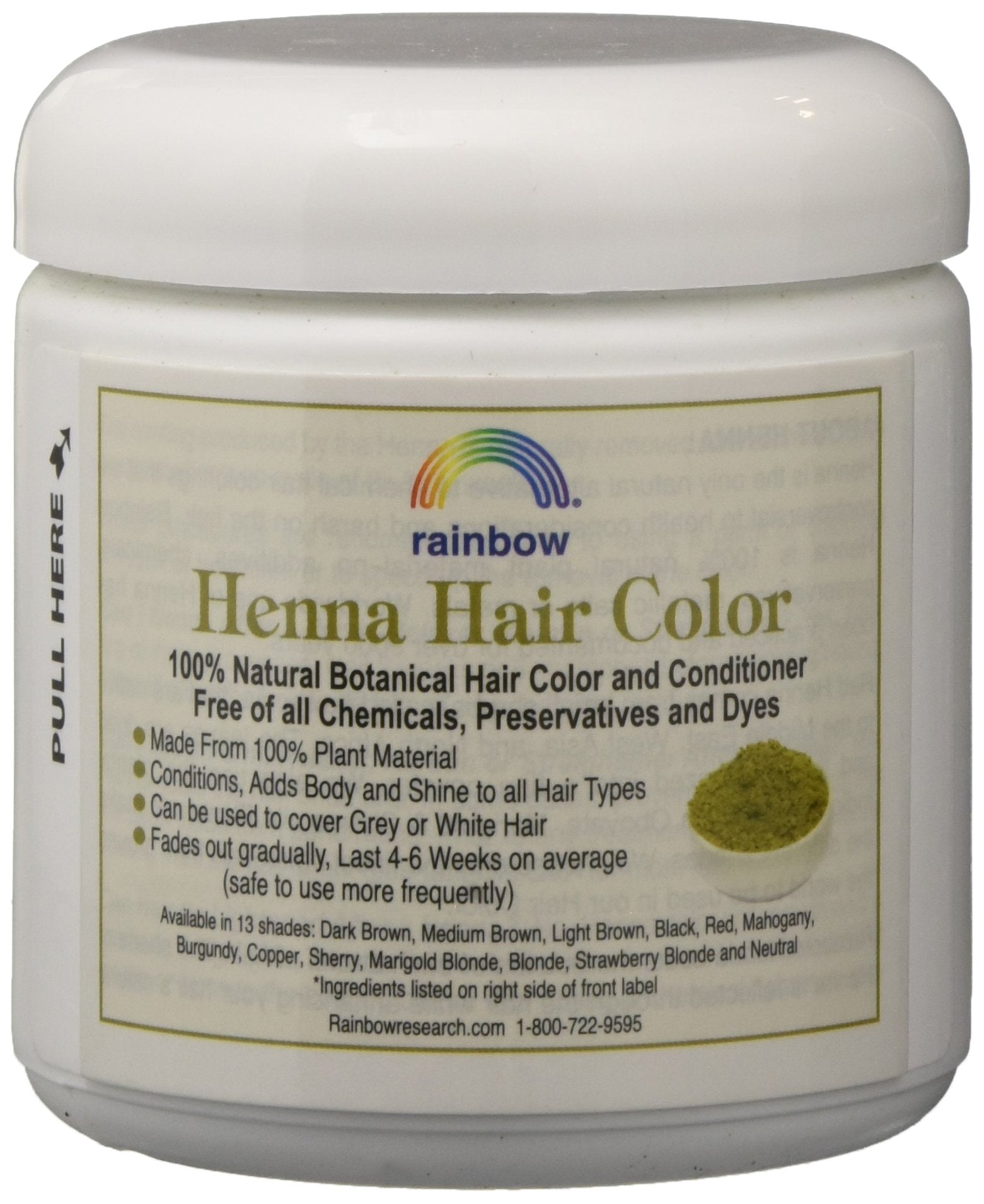 Rainbow Research Henna Persian Dark Brown 2-pack bottle labeled for easy application