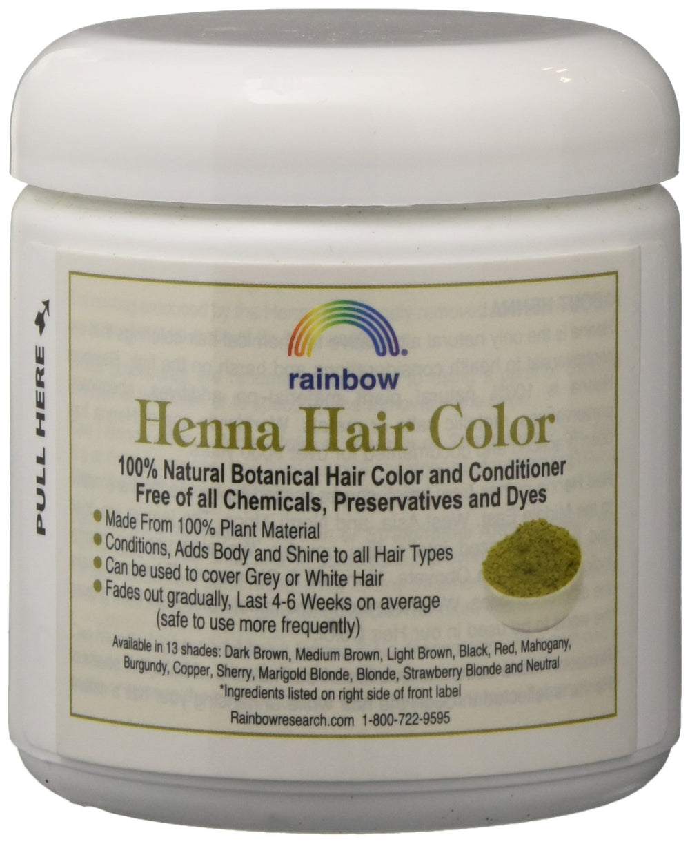 Rainbow Research Henna Persian Dark Brown 2-pack bottle labeled for easy application