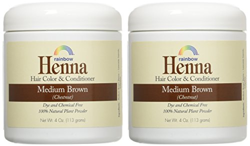 Rainbow Research Henna Persian Med Brown packaging with two 4 oz packs