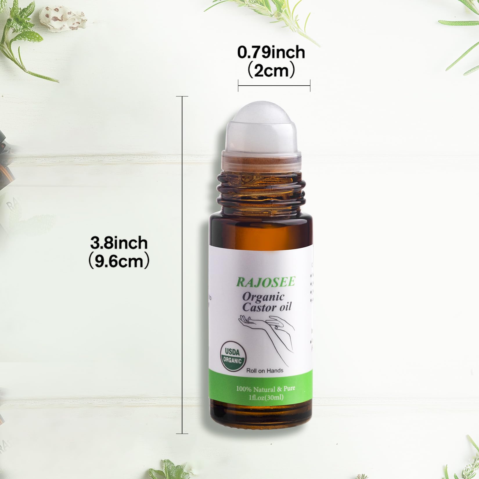 RAJOSEE castor oil nourishes skin and scalp for hydration and care.