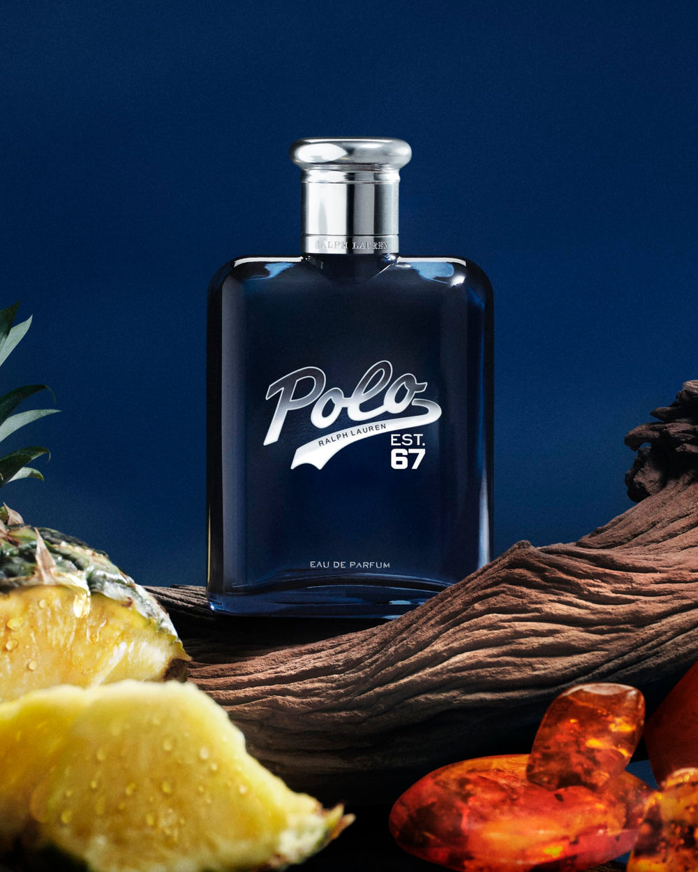 Polo 67 EDP bottle back view highlighting premium fragrance construction.