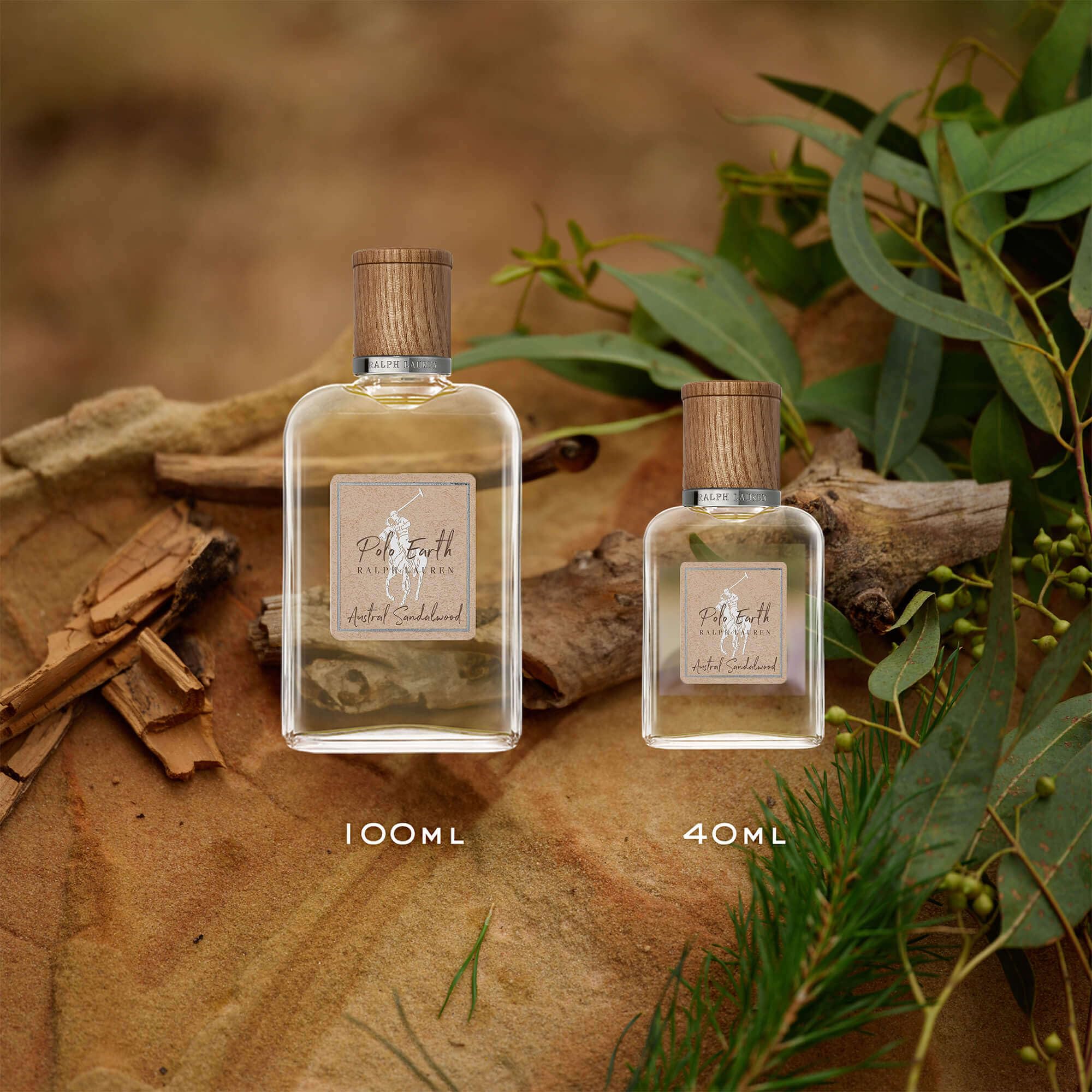 Polo Earth base notes vanilla and sandalwood offer warm, lasting resonance.
