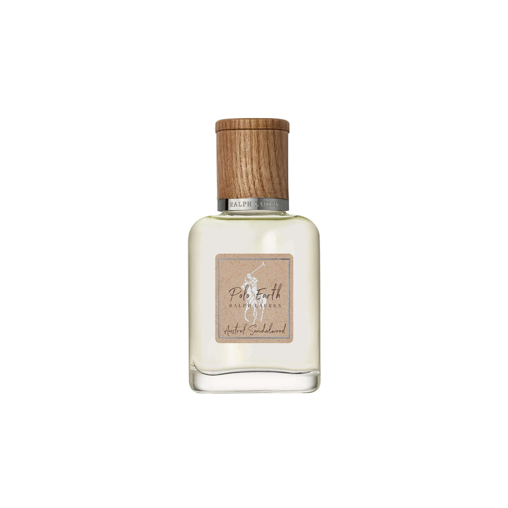 Polo Earth bottle front by Ralph Lauren Fragrances, a versatile woody signature for daily wear.