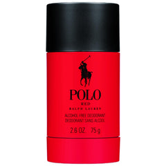 Ralph Lauren Polo Red deodorant stick closeup for long-lasting freshness.
