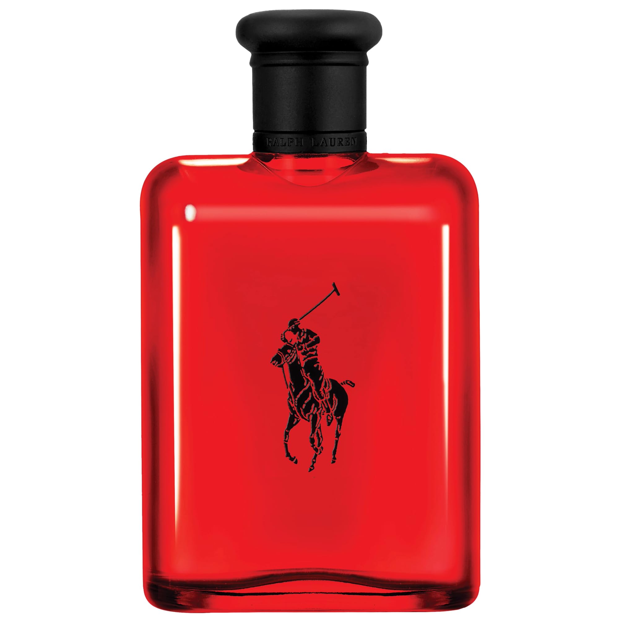 Polo Red bottle front by Ralph Lauren Fragrances showcases bold curves for confident style