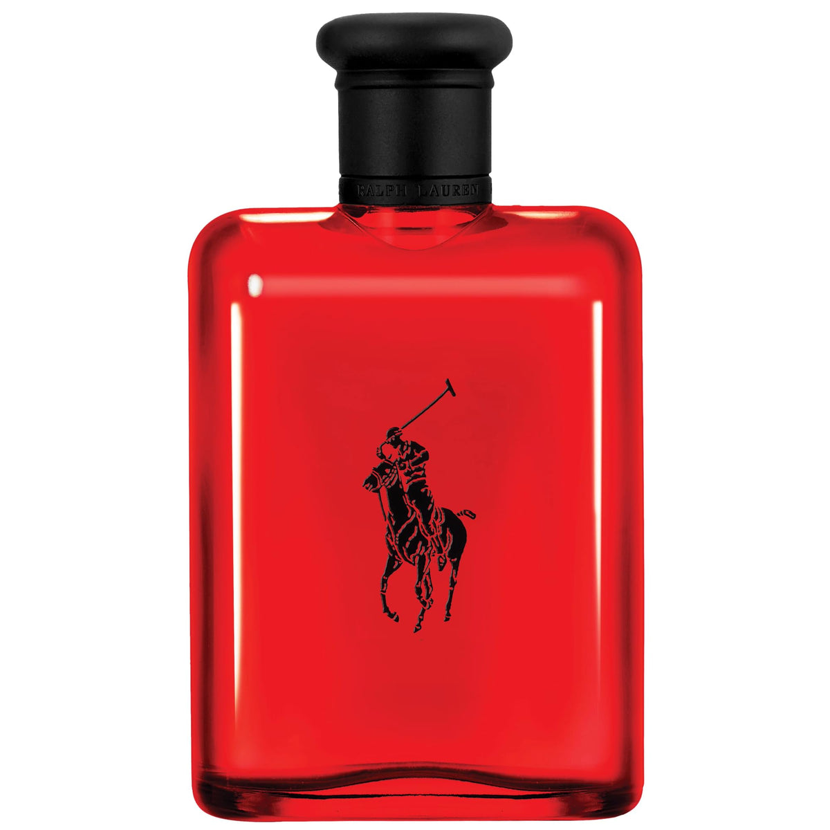 Polo Red bottle front by Ralph Lauren Fragrances showcases bold curves for confident style