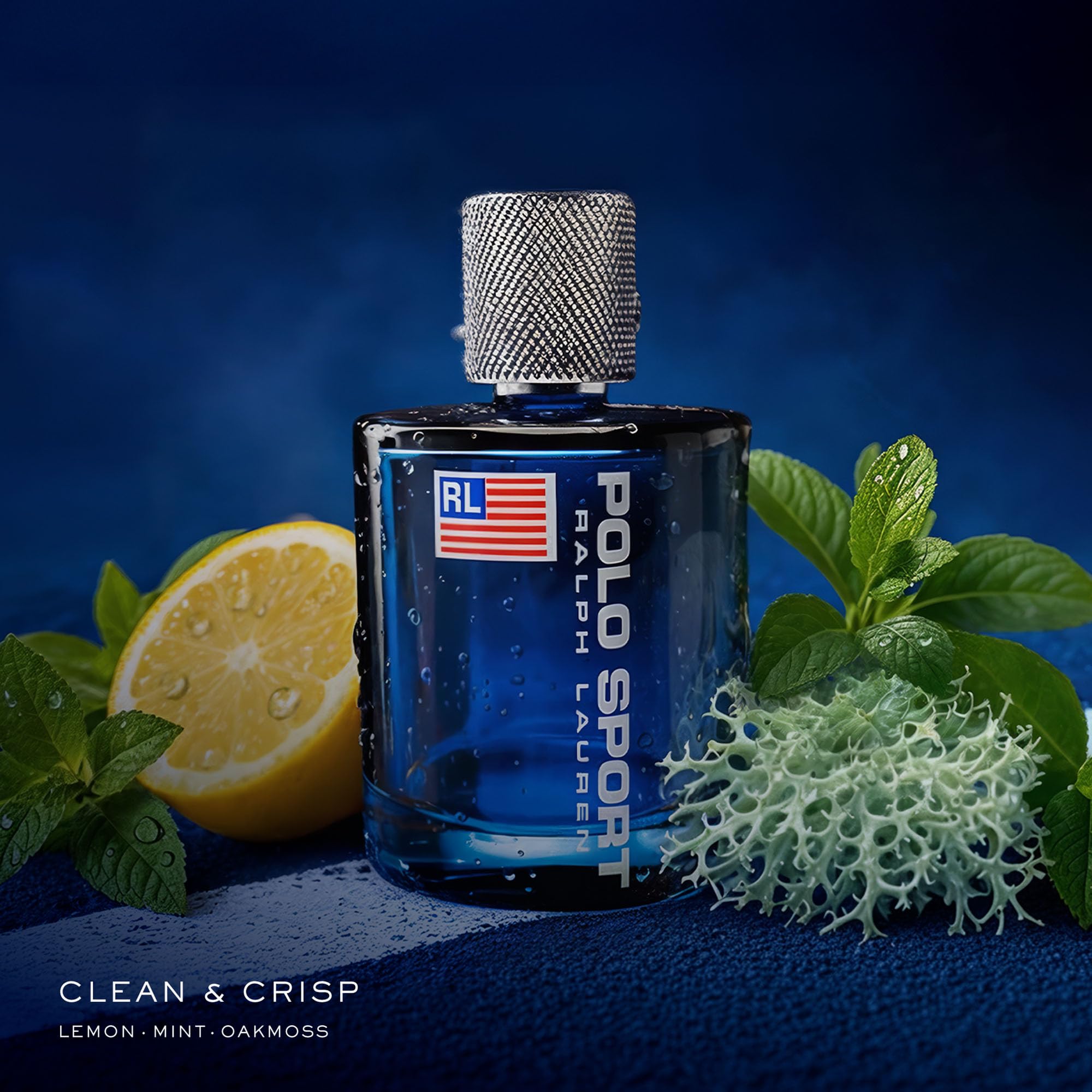 Ralph Lauren Fragrances Polo Sport lemon citrus closeup highlights bright, energizing morning scent.