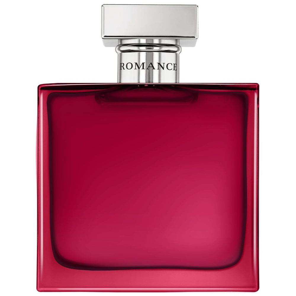 Ralph Lauren Romance Intense bottle front view highlights floral-woody profile for date-night elegance