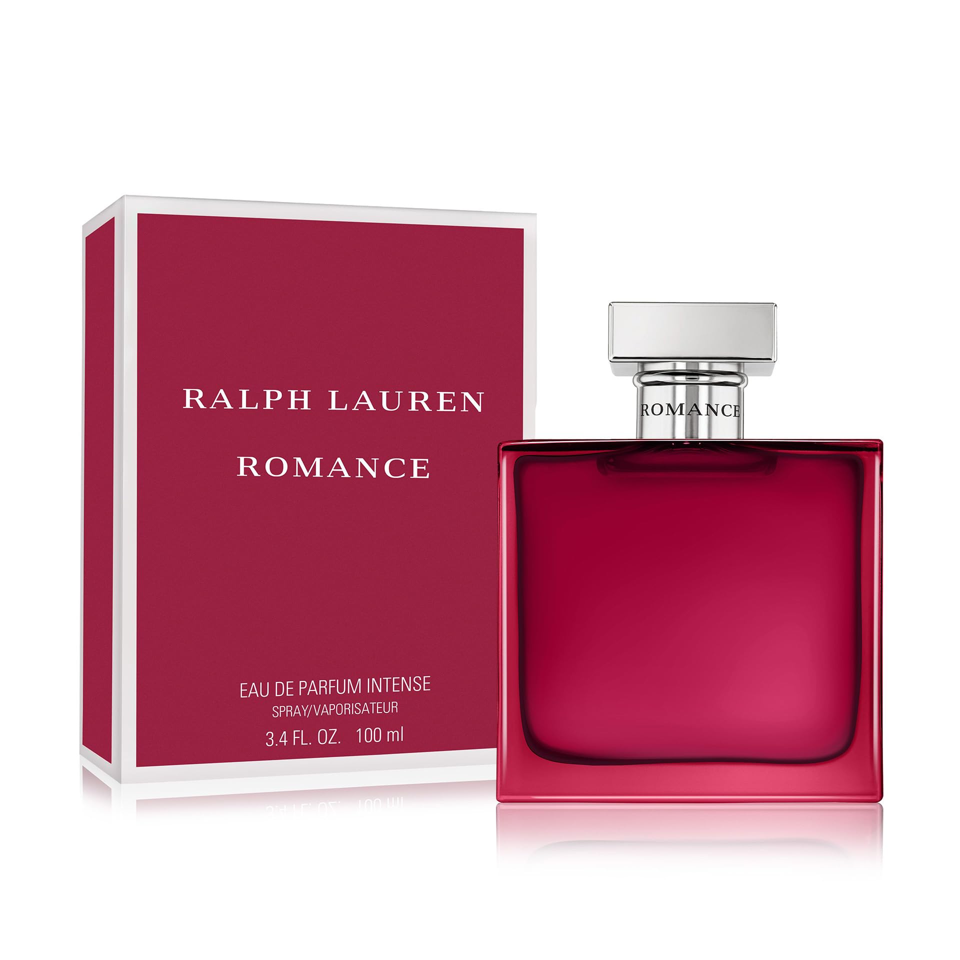 Ralph Lauren Romance Intense bottle in hand conveys portable fragrance for evenings