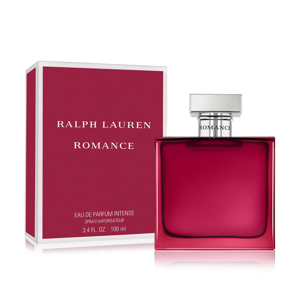 Ralph Lauren Romance Intense bottle in hand conveys portable fragrance for evenings