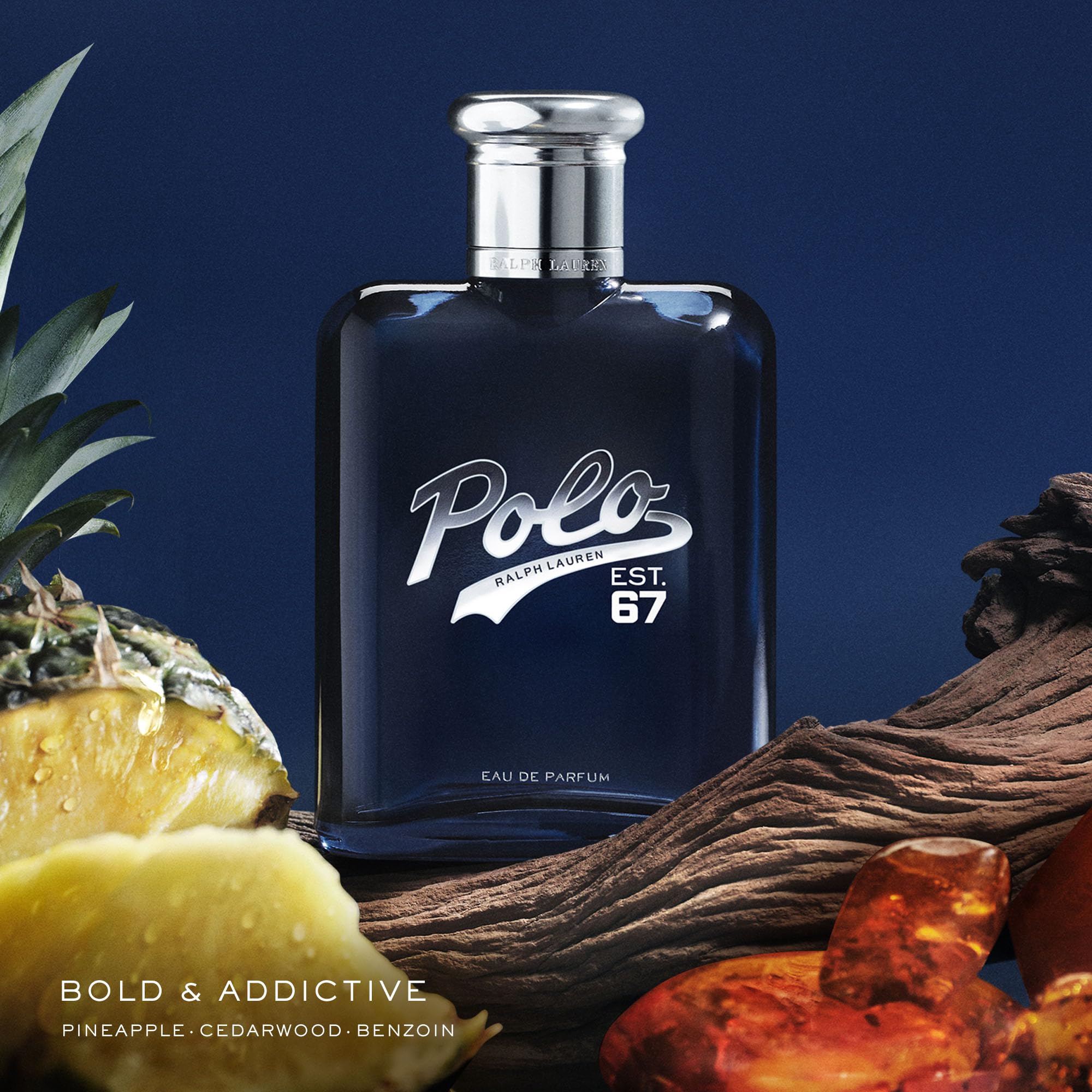 Cap detail of Polo 67 highlighting premium craftsmanship for confident scent.