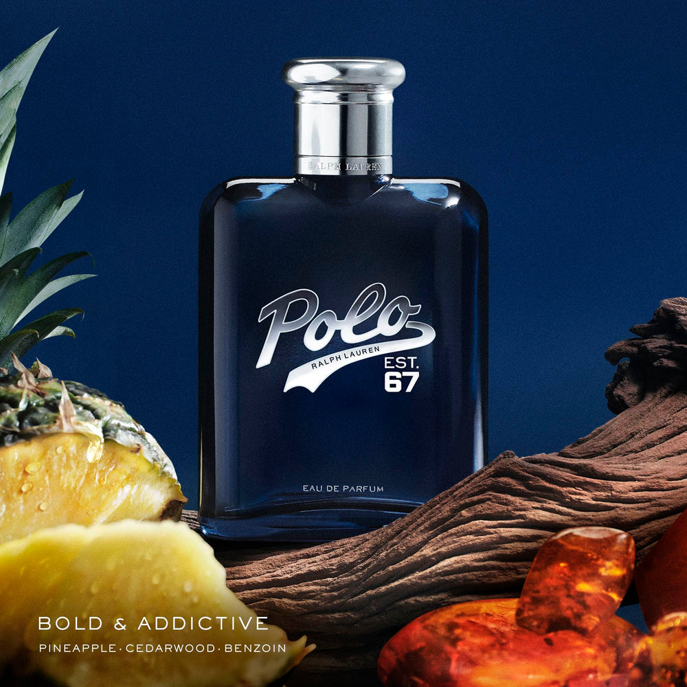 Cap detail of Polo 67 highlighting premium craftsmanship for confident scent.