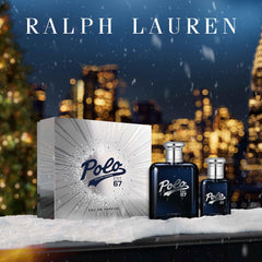 Ralph Lauren Polo 67 cedarwood and benzoin close-up emphasizes warm aroma.