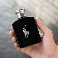 Ralph Lauren Polo Black woody notes label suggests masculine fragrance.