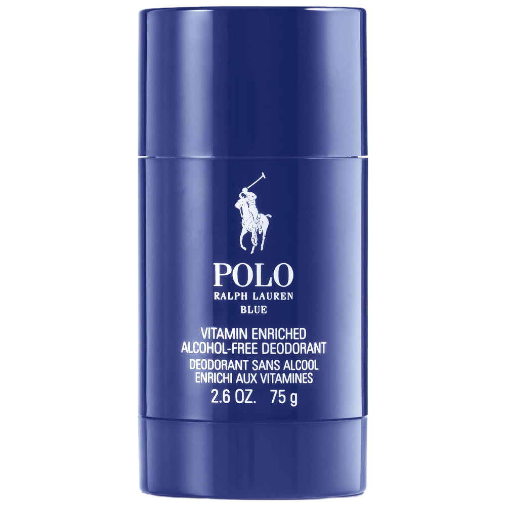 Ralph Lauren Polo Blue deodorant stick packaging highlights sleek design for everyday freshness