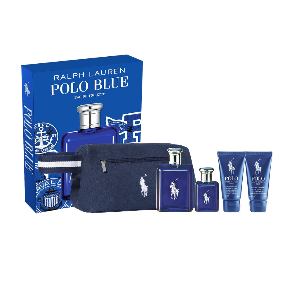 Ralph Lauren Polo Blue EDT bottle with crisp oceanic notes for daily freshness.