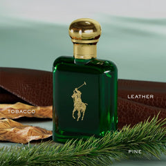 Polo EDT closeup leather texture hints at rugged sophistication and leather notes