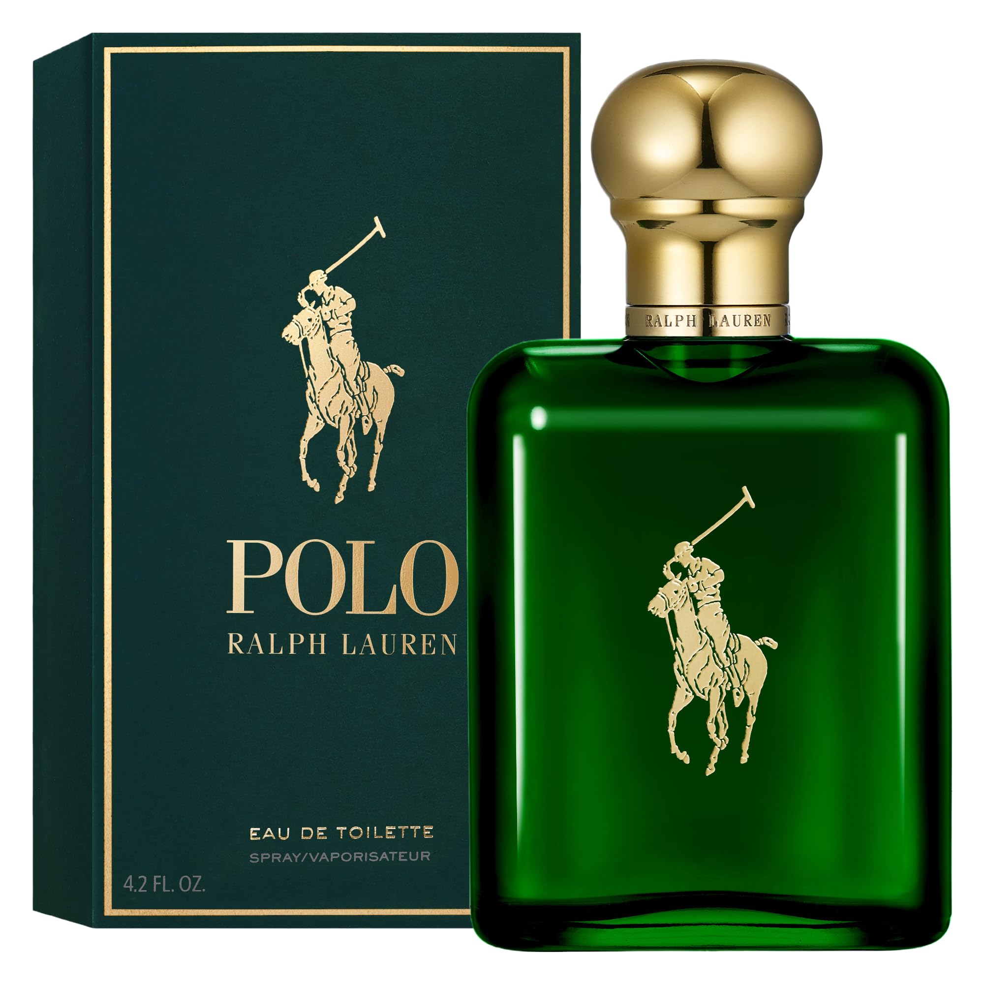 Packaging and cap design reflect Ralph Lauren luxury heritage of Polo