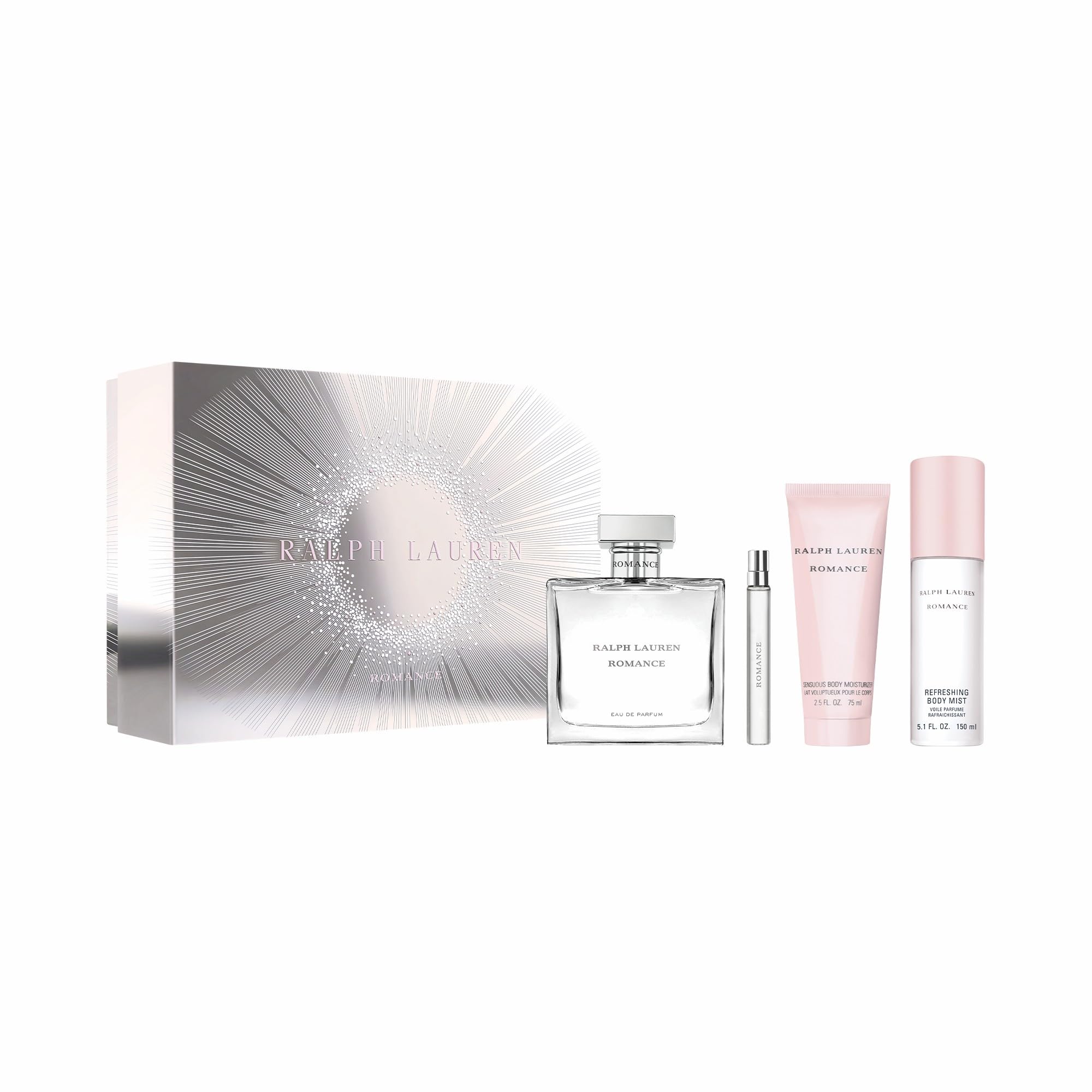 Ralph Lauren Romance EDP full-size bottle showcases a lasting scent for daily wear.
