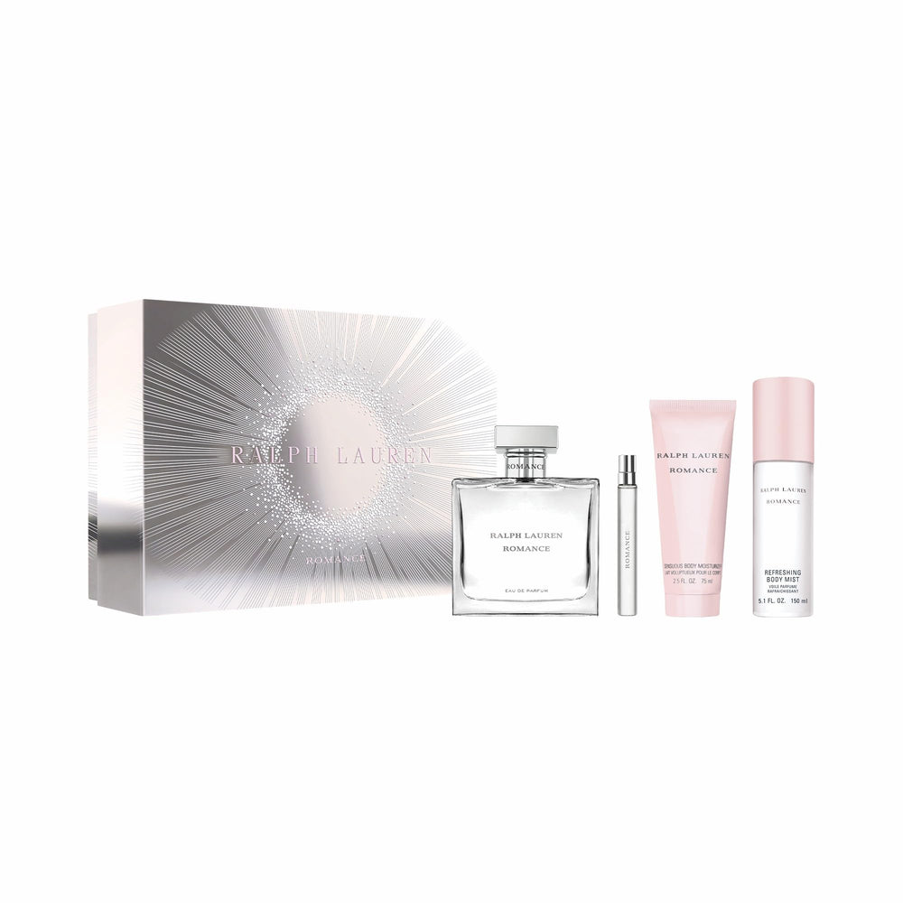 Ralph Lauren Romance EDP full-size bottle showcases a lasting scent for daily wear.